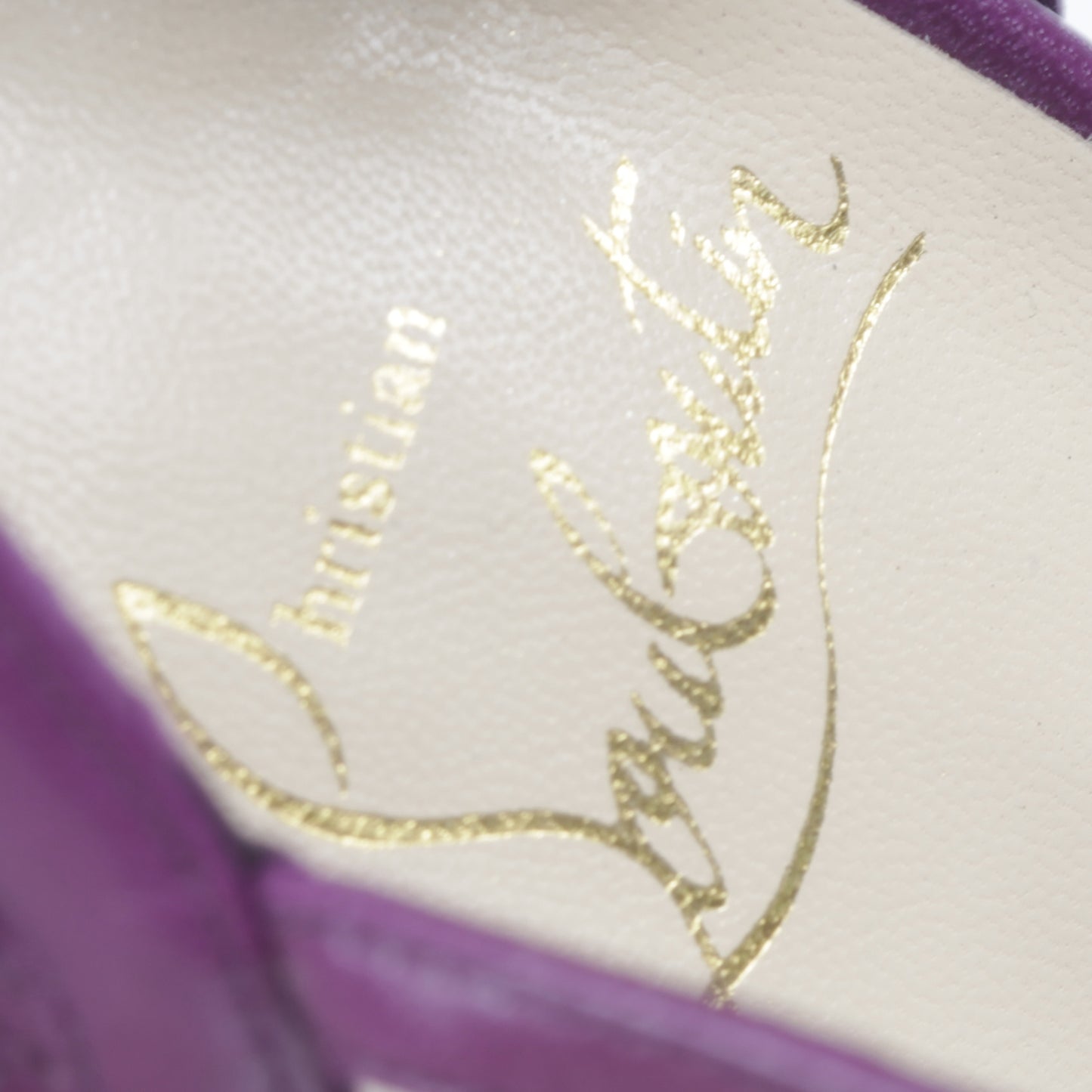 Studded Peep Toe Platform Pumps 37.5 Purple