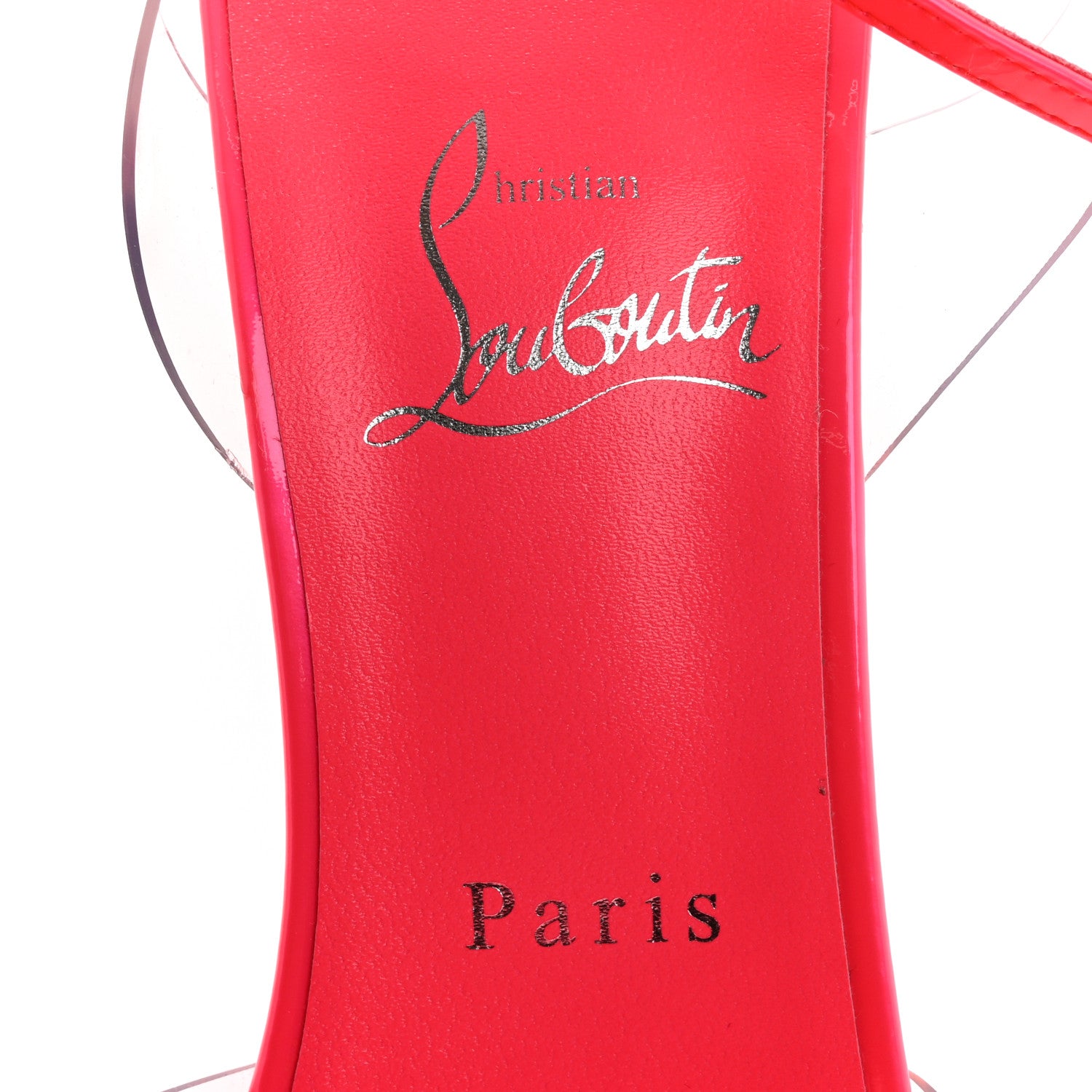 Christian Louboutin PVC Patent Perle Spikoo 100 Pumps 41 Fluo Pink 7 of 9
