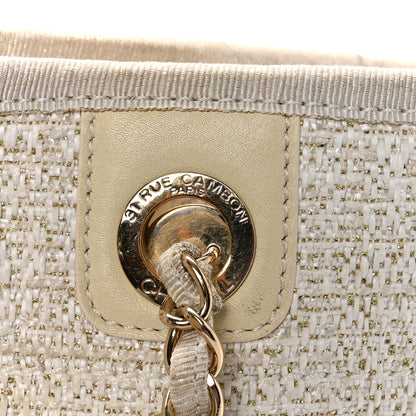Chanel Lurex Boucle Small Deauville Tote Ivory 12 of 16
