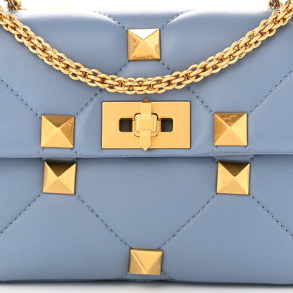 Valentino Garavani Nappa Medium Roman Stud Shoulder Bag Niagara 7 of 9