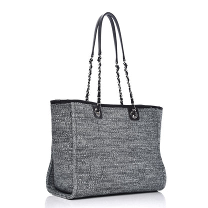 Chanel Canvas Small Deauville Tote Charcoal 3 of 8