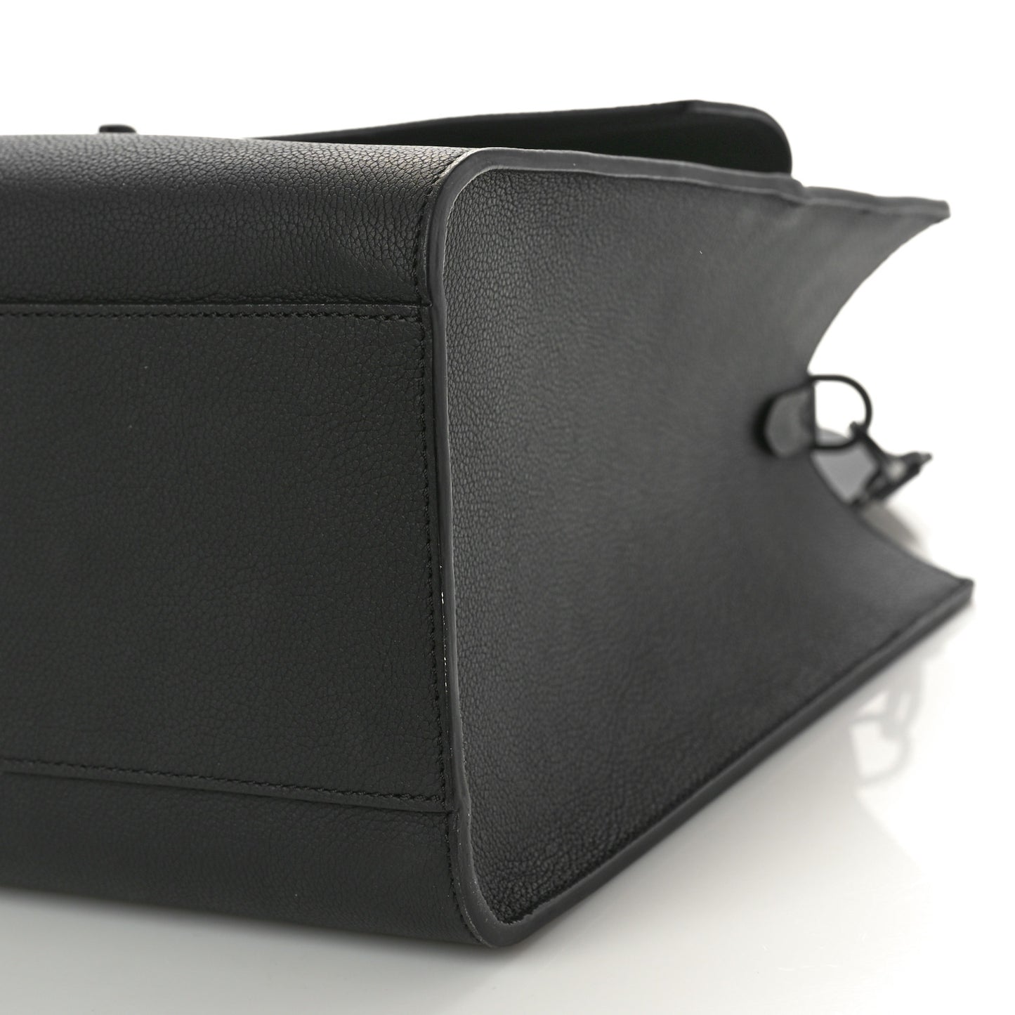 Soft Calfskin Lockme Tote MM Black