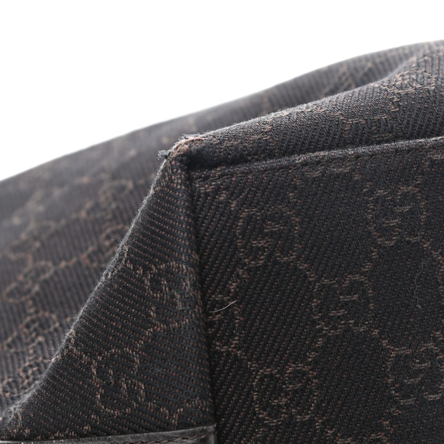 Gucci Denim Monogram Hobo Dark Brown 10 of 11