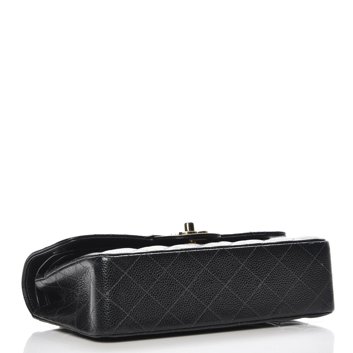 Caviar Quilted Small Double Flap Black