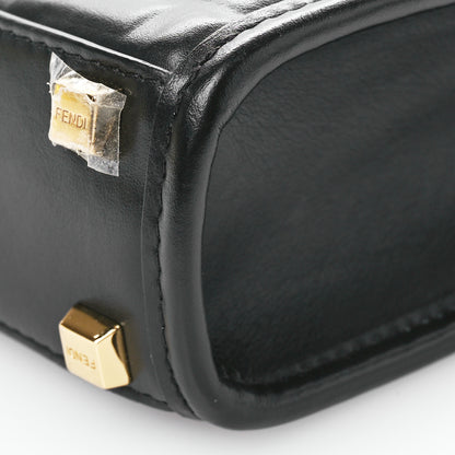 Fendi Vitello Plexiglass FF Embossed Mini Fendi Sunshine Shopper Tote Black 10 of 10