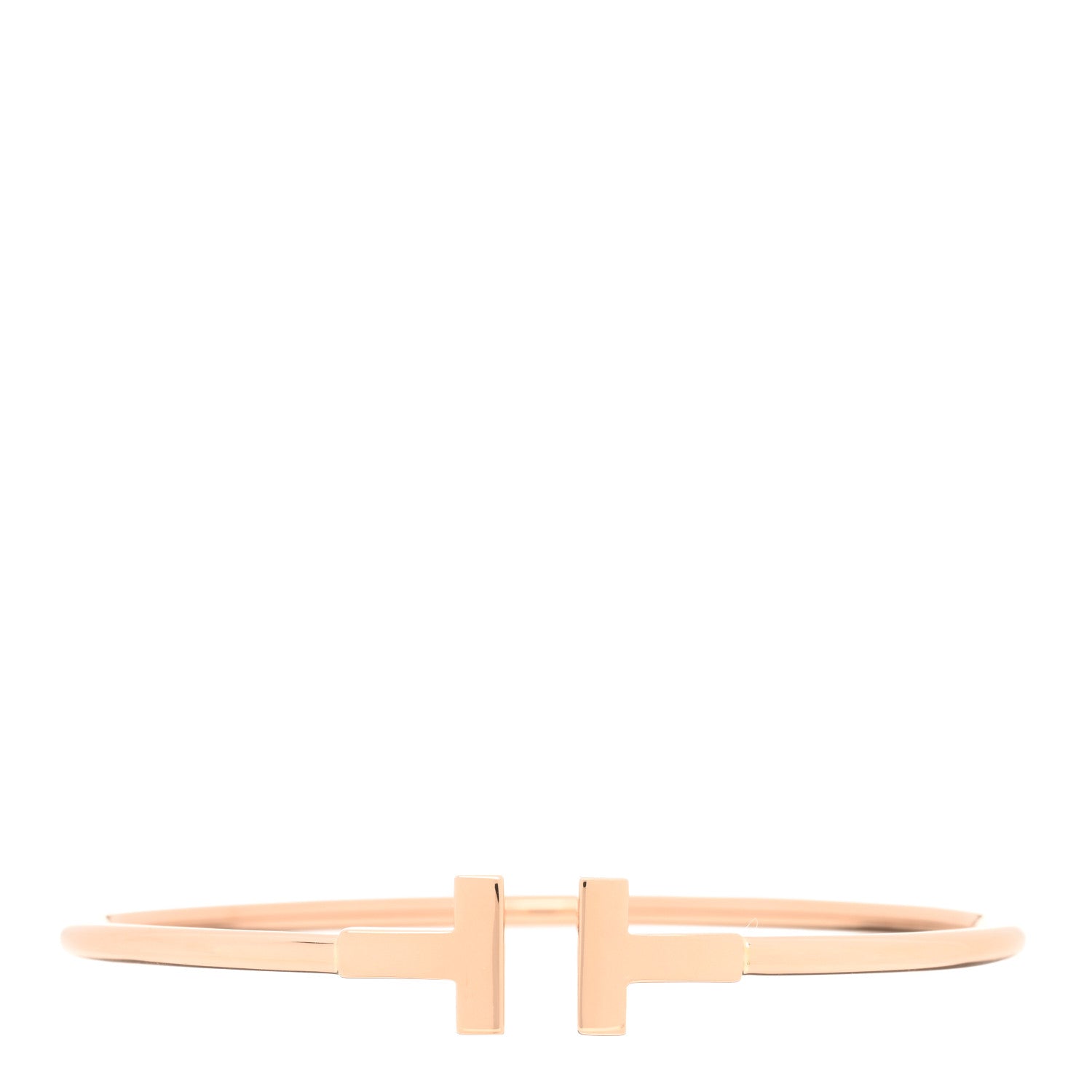 Tiffany 18K Rose Gold T Wire Bracelet 1 of 3