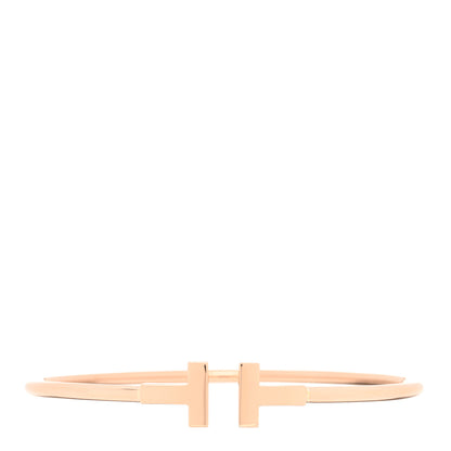 Tiffany 18K Rose Gold T Wire Bracelet 1 of 3