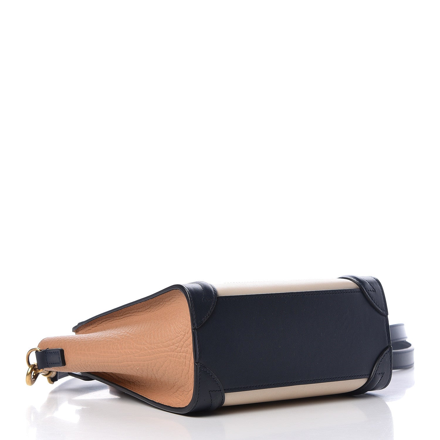 Celine Smooth Drummed Calfskin Nano Tri-Color Luggage Chalk 4 of 9
