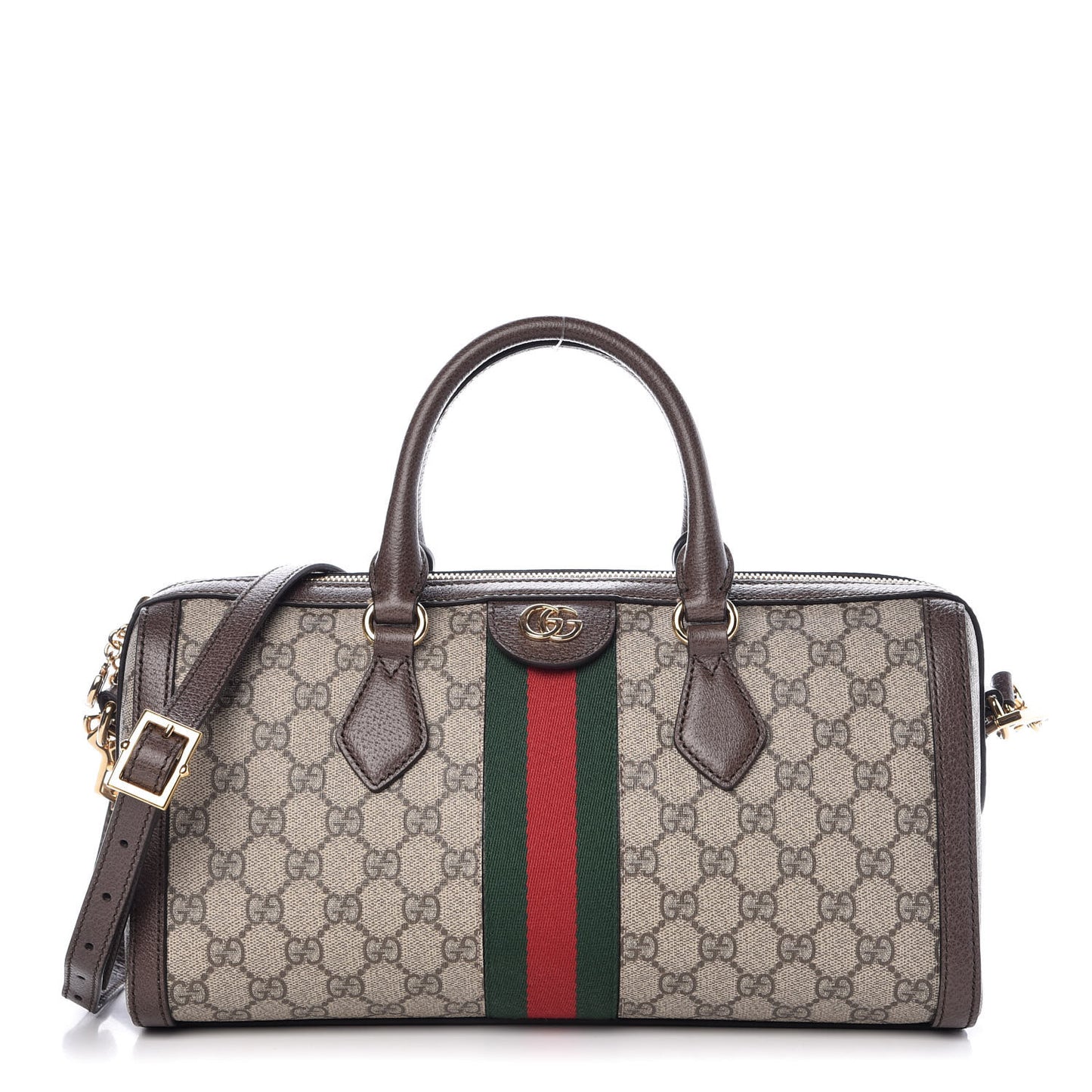 GG Supreme Monogram Web Medium Ophidia Boston Brown