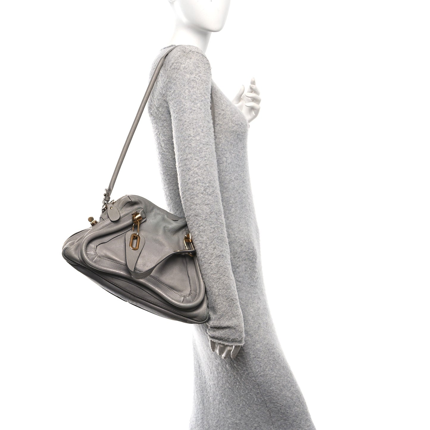 Calfskin Medium Paraty Cashmere Grey