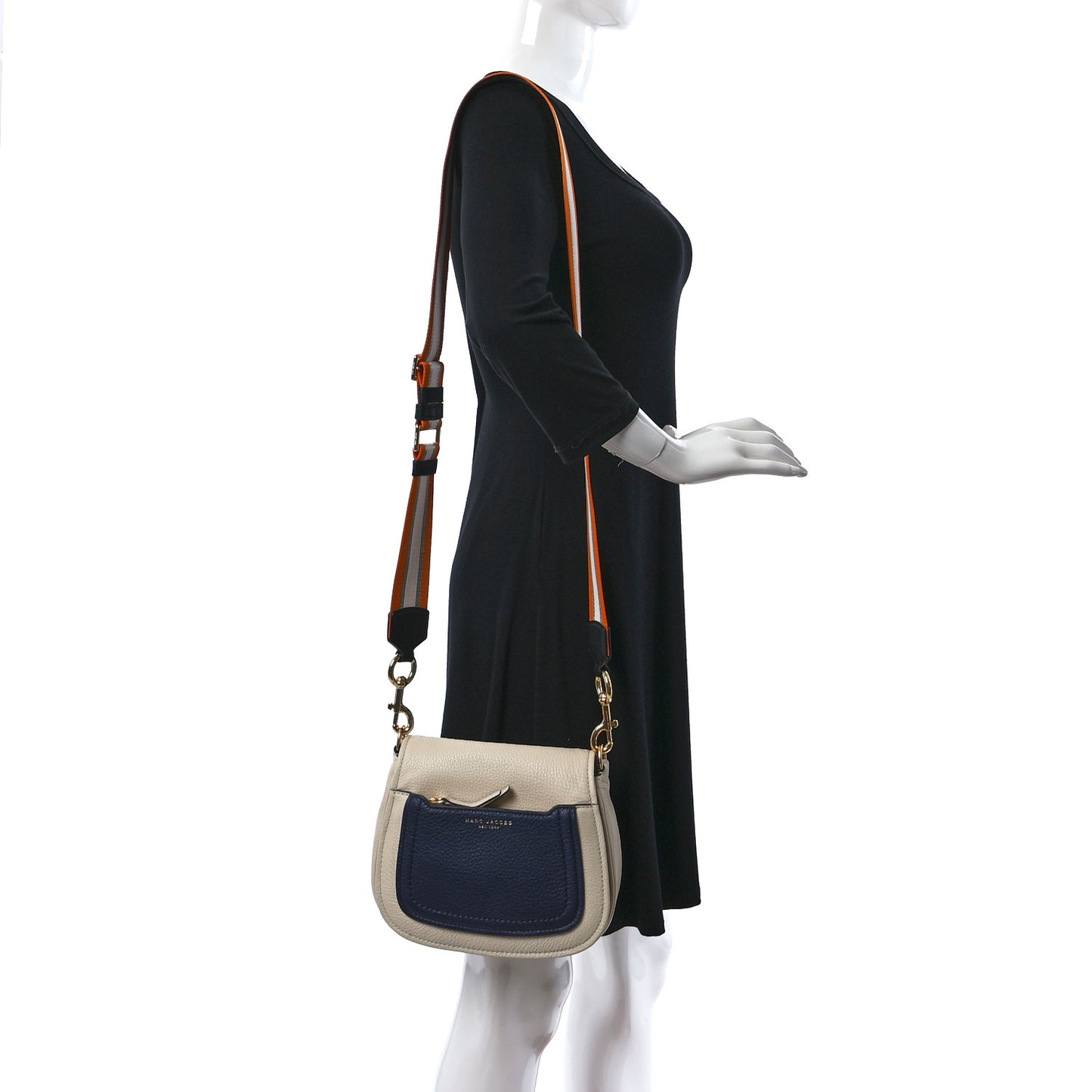 Calfskin Empire City Messenger Crossbody Beige