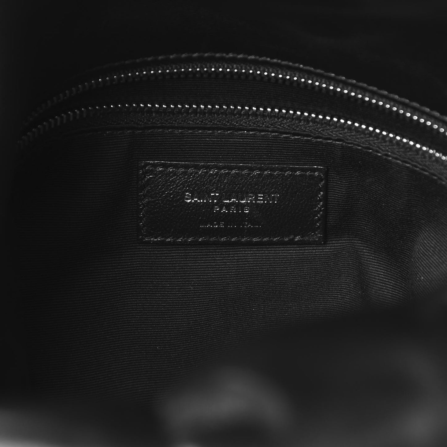 Lambskin Quilted Medium Loulou Puffer Monogram Chain Satchel Black