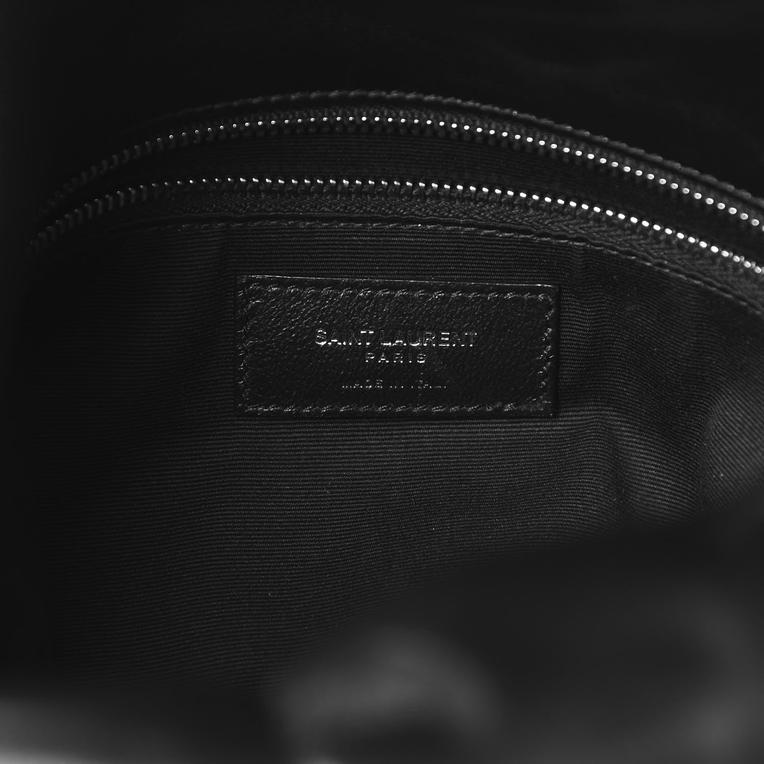 Saint Laurent Lambskin Quilted Medium Loulou Puffer Monogram Chain Satchel Black 6 of 12