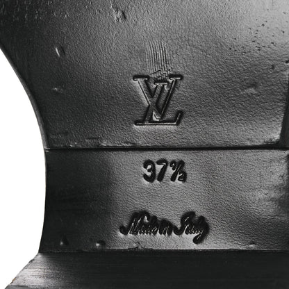 Louis Vuitton Calfskin Monogram Metropolis Flat Ranger Boots 37.5 Black 8 of 13
