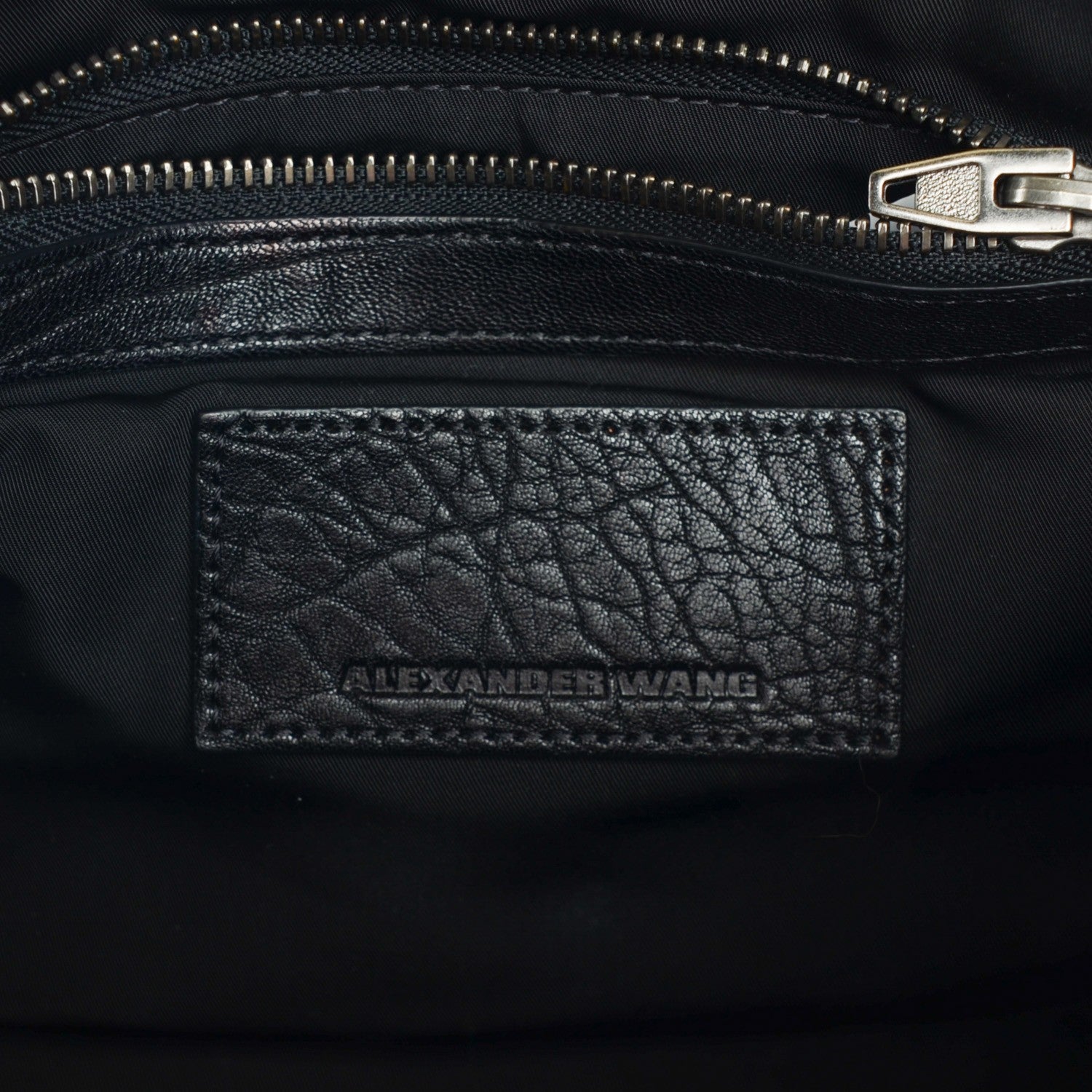 Alexander Wang Pebbled Lambskin Rockie Black w Black Nickel Hardware 6 of 8