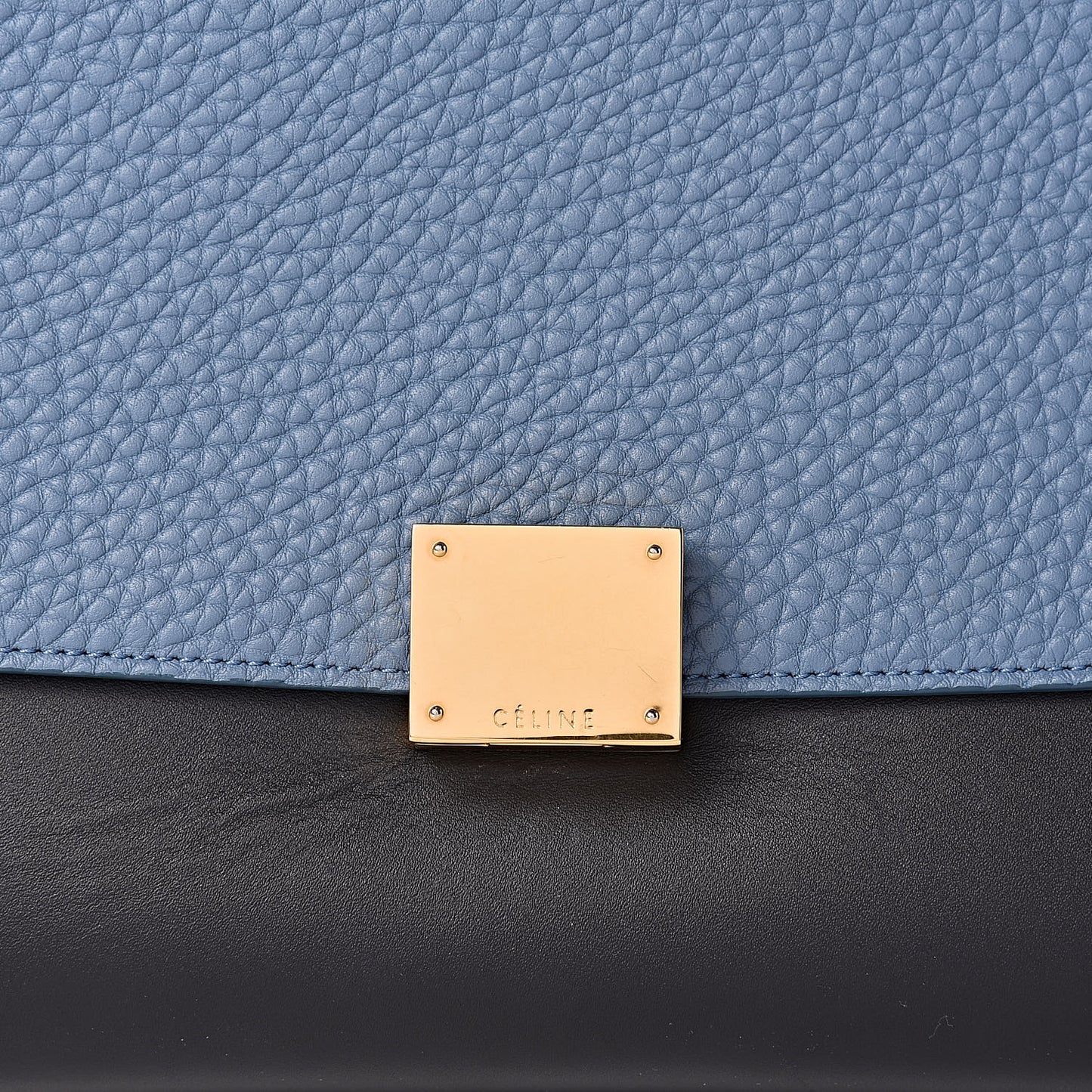 Bullhide Calfskin Grained Nubuck Small Tri-Color Trapeze Medium Blue