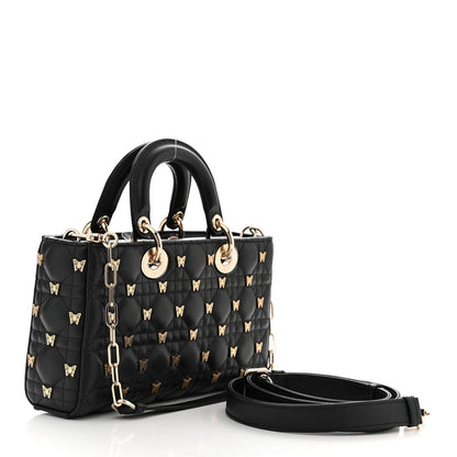 Christian Dior Lambskin Butterfly Cannage Lady D-Joy Black 3 of 10