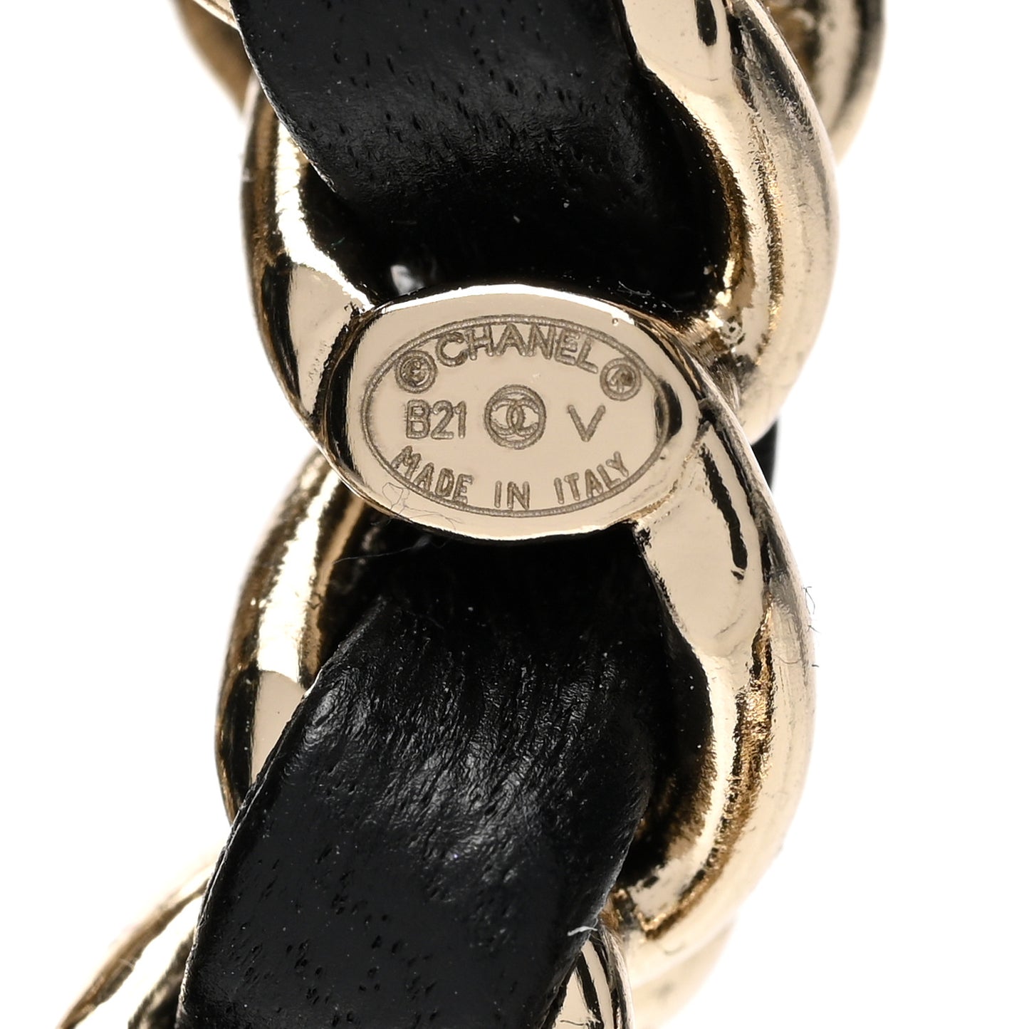 Lambskin Pearl Strass Sergeant Chanel Brooch Black Gold