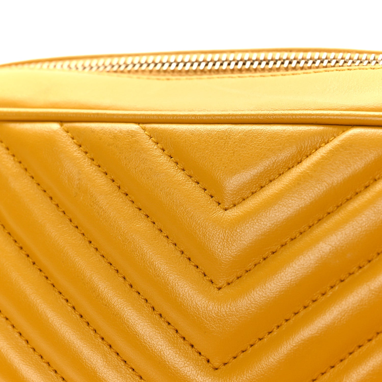 Saint Laurent Calfskin Matelasse Monogram Lou Camera Bag Safran 7 of 9
