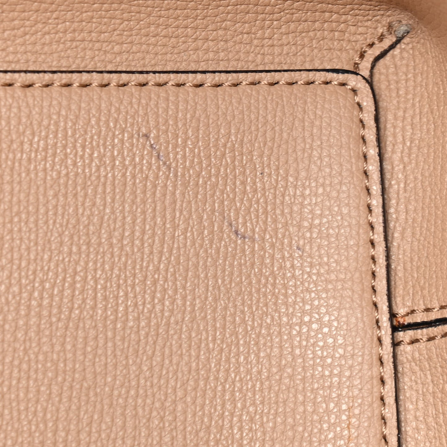 Grainy Calfskin Haymarket Check Medium Reversible Tote Camel
