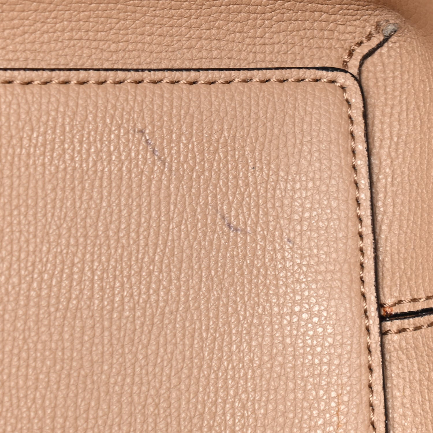 Burberry Grainy Calfskin Haymarket Check Medium Reversible Tote Camel 7 of 9
