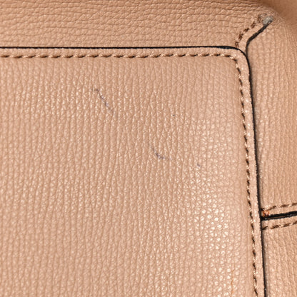 Burberry Grainy Calfskin Haymarket Check Medium Reversible Tote Camel 7 of 9