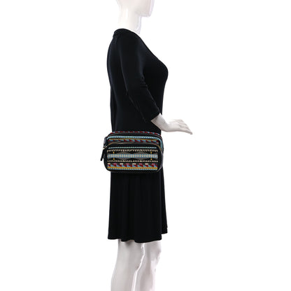 Valentino Garavani Pebbled Calfskin Beaded Rockstud Belt Bag Black 2 of 12