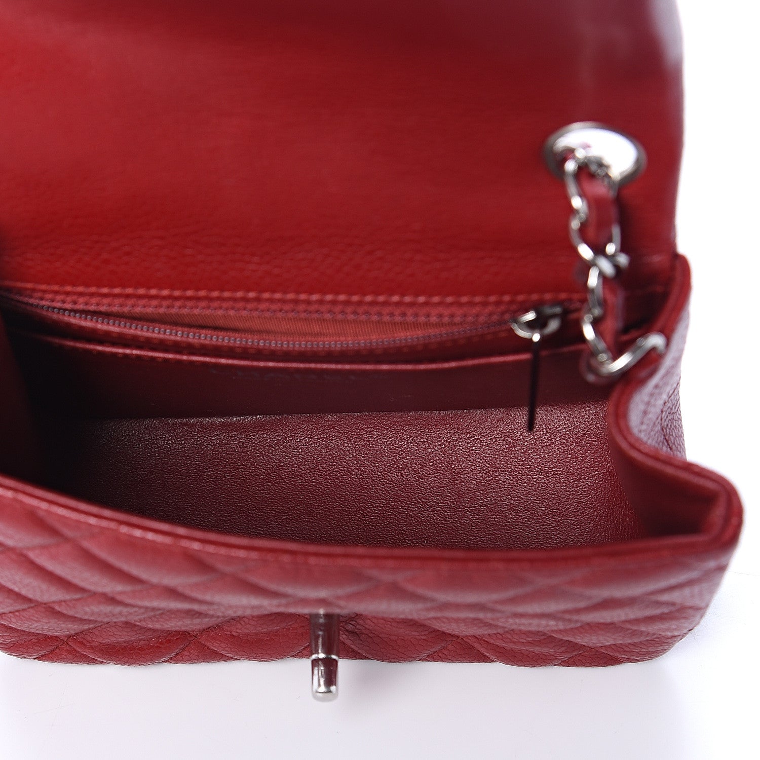 Chanel Caviar Quilted Mini Square Flap Red 4 of 7