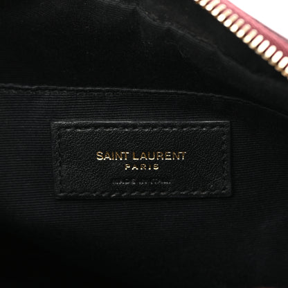 Saint Laurent Calfskin Matelasse Monogram Lou Camera Bag Dark Legion Red 6 of 22