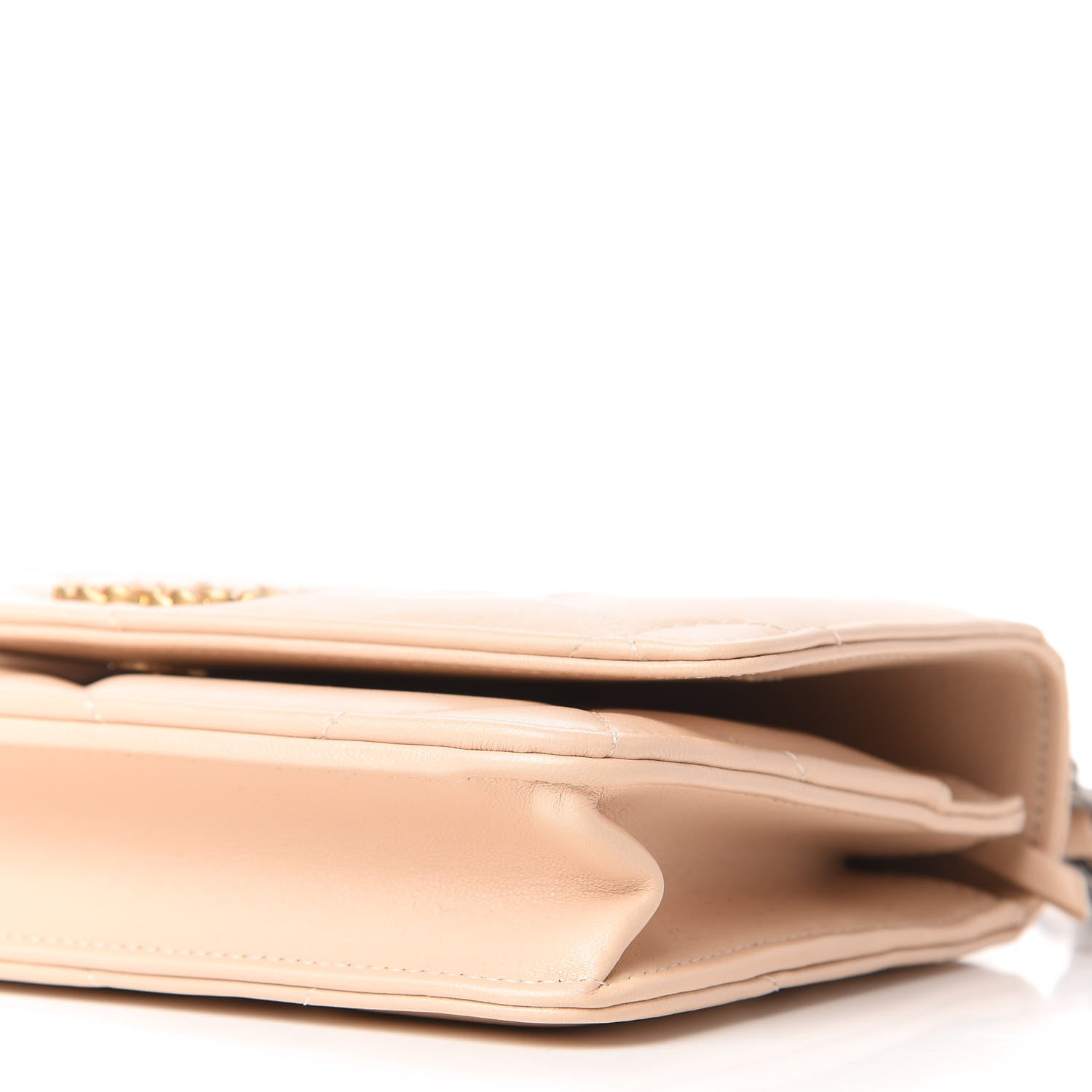 Chanel Lambskin Quilted Chanel 19 Wallet On Chain WOC Beige 7 of 11