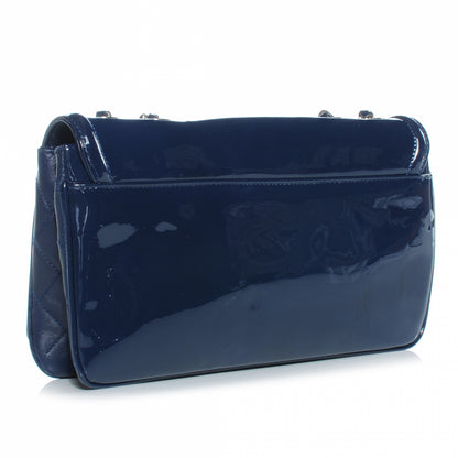 Chanel Vinyl Small Lipstick Flap Bag Blue 3 of 9