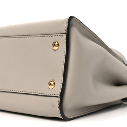 Fendi Vitello Seta Shiny Nappa Medium Peekaboo Iconic Satchel Grigio Polvere Bois de Rose 10 of 10