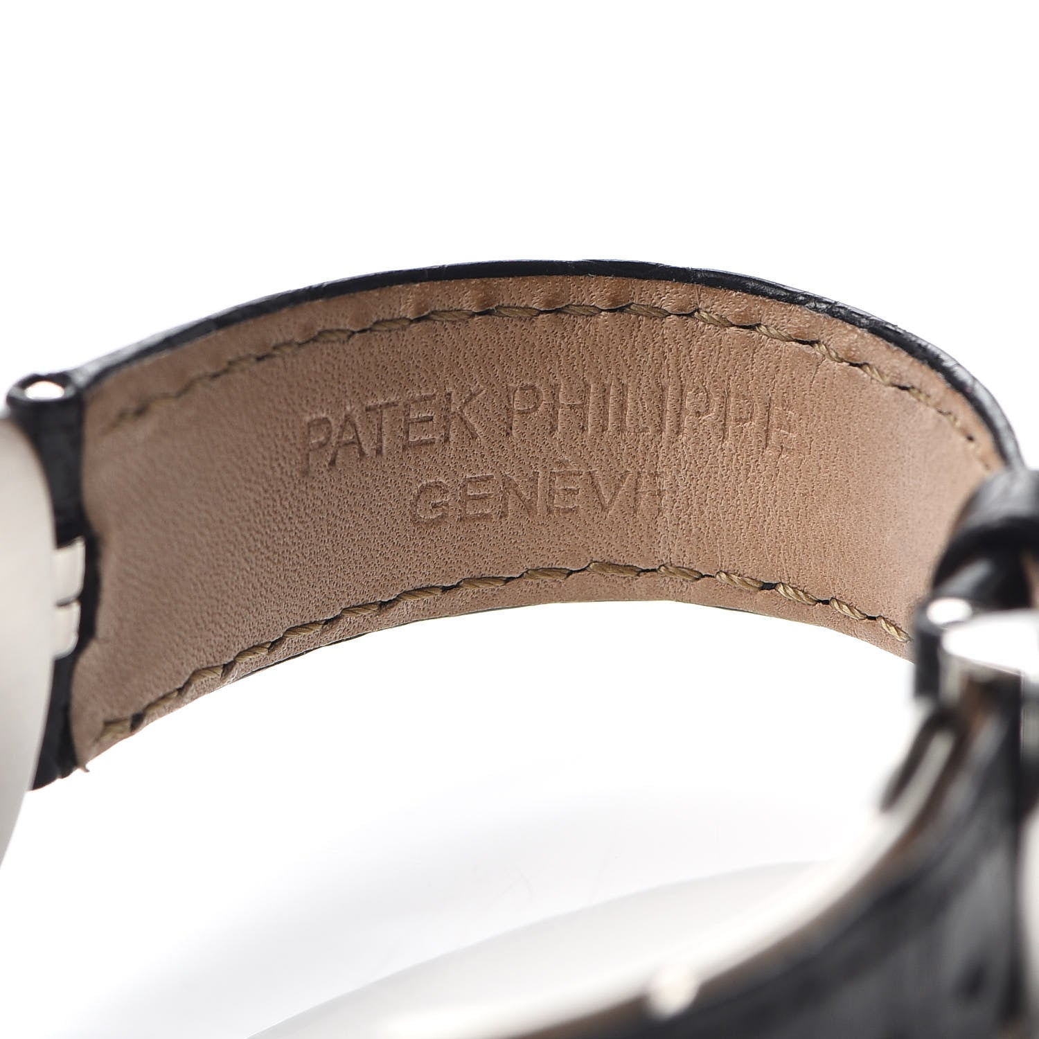 Patek Philippe 18K White Gold Alligator 28mm Golden Ellipse Quartz Watch Blue 3930 5 of 7