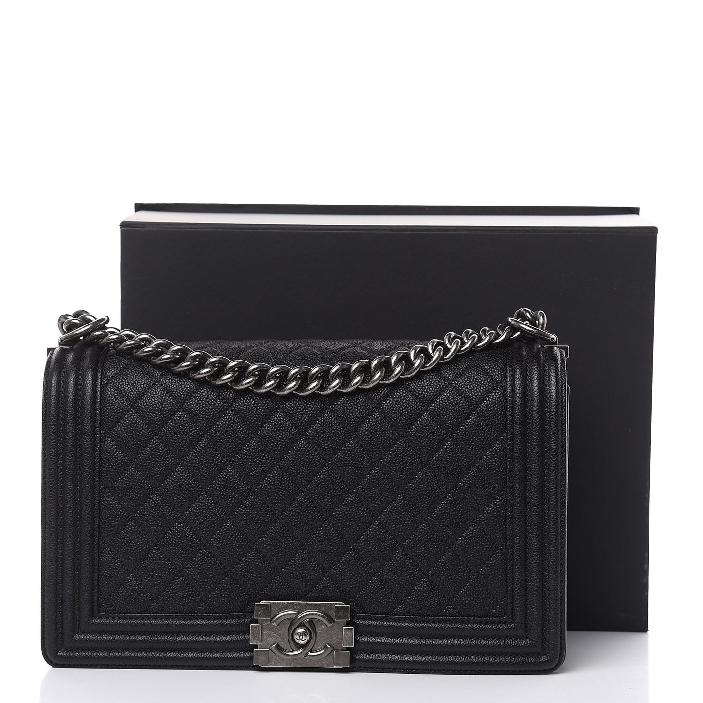 Caviar Quilted New Medium Boy Flap Black