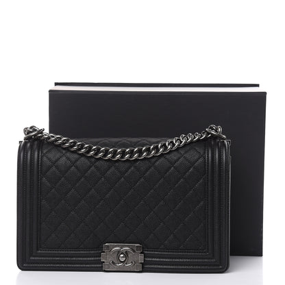 Chanel Caviar Quilted New Medium Boy Flap Black 10 of 10