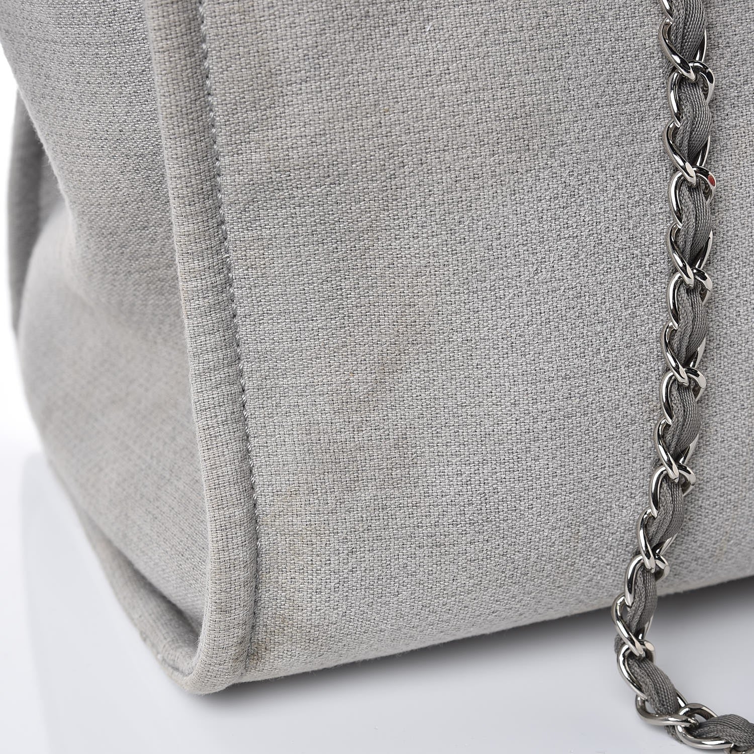 Chanel Canvas Large Deauville Tote Grey 15 of 18