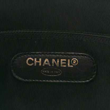 Chanel Calfskin Stitched XL Weekender Black 6 of 11