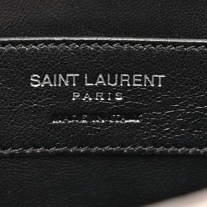 Saint Laurent Croc Embossed Calfskin Classic Kate Monogram Clutch Fog 6 of 10