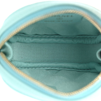 Chanel Caviar Quilted Zip Around Classic Coin Purse Light Blue 5 of 8