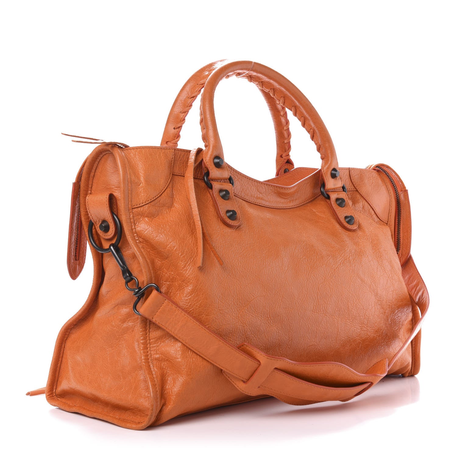 Balenciaga Agneau Classic Hardware City Tangerine 3 of 12