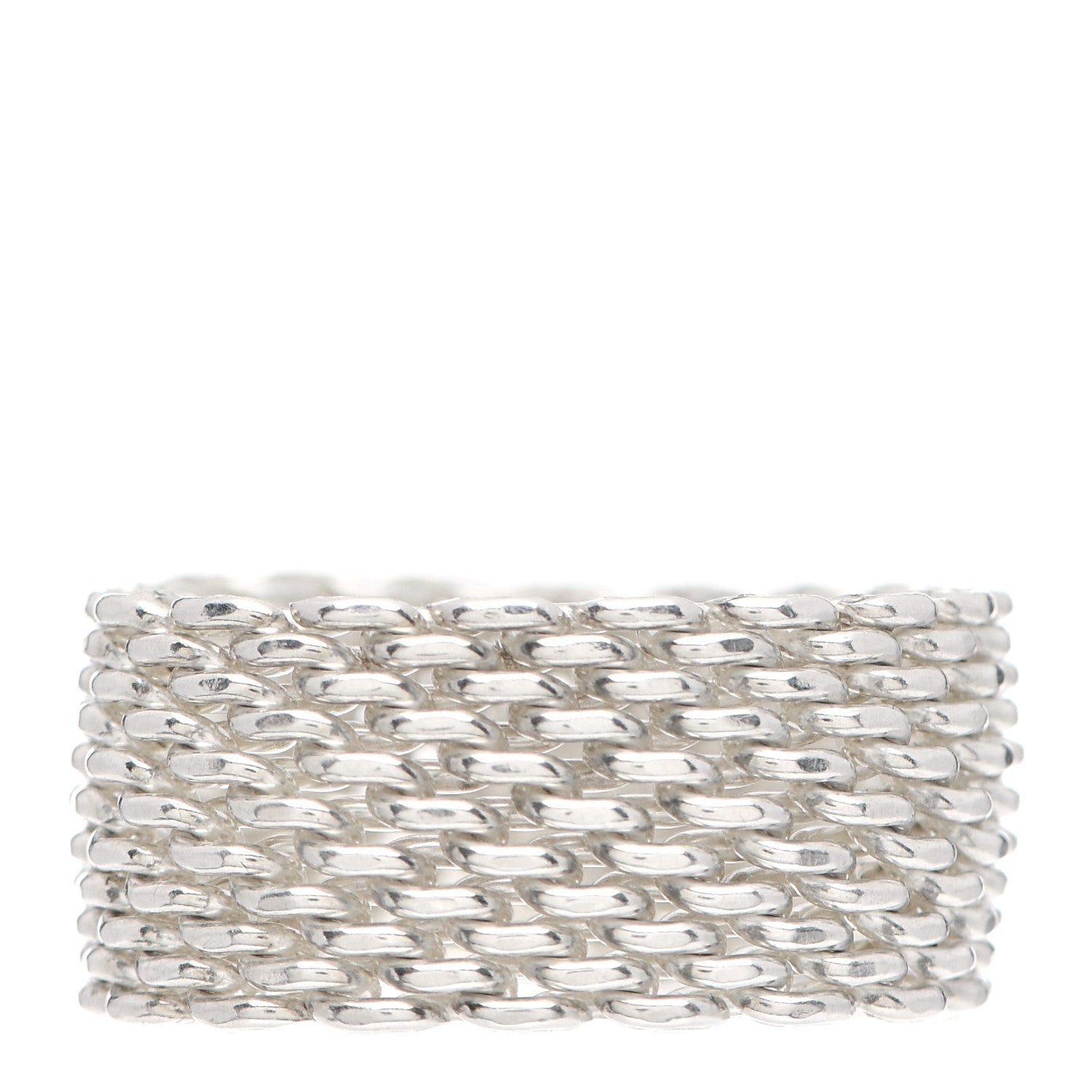 Tiffany Sterling Silver Somerset Mesh Ring 59 8.75 1 of 4