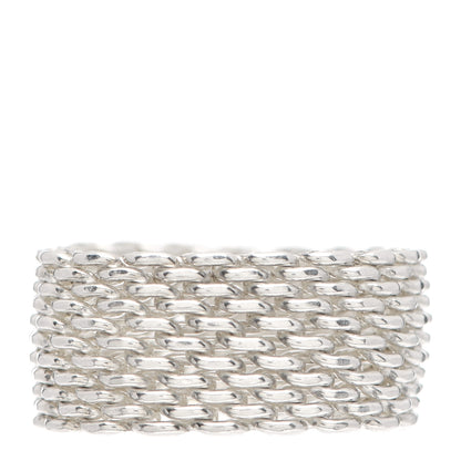 Tiffany Sterling Silver Somerset Mesh Ring 59 8.75 1 of 4