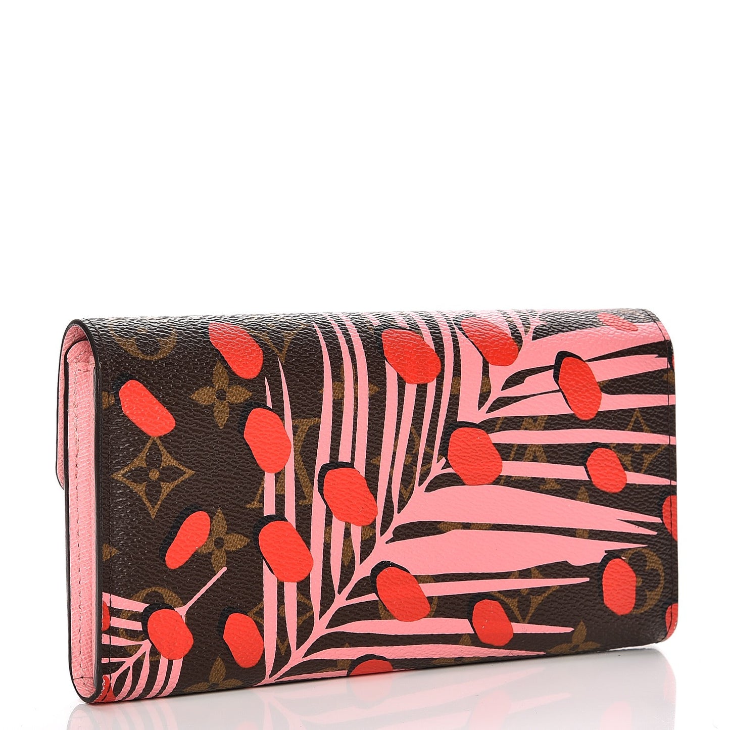 Monogram Jungle Dots Sarah Wallet Sugar Pink Poppy