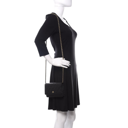 Chanel Caviar Quilted Wallet On Chain WOC Black 2 of 12