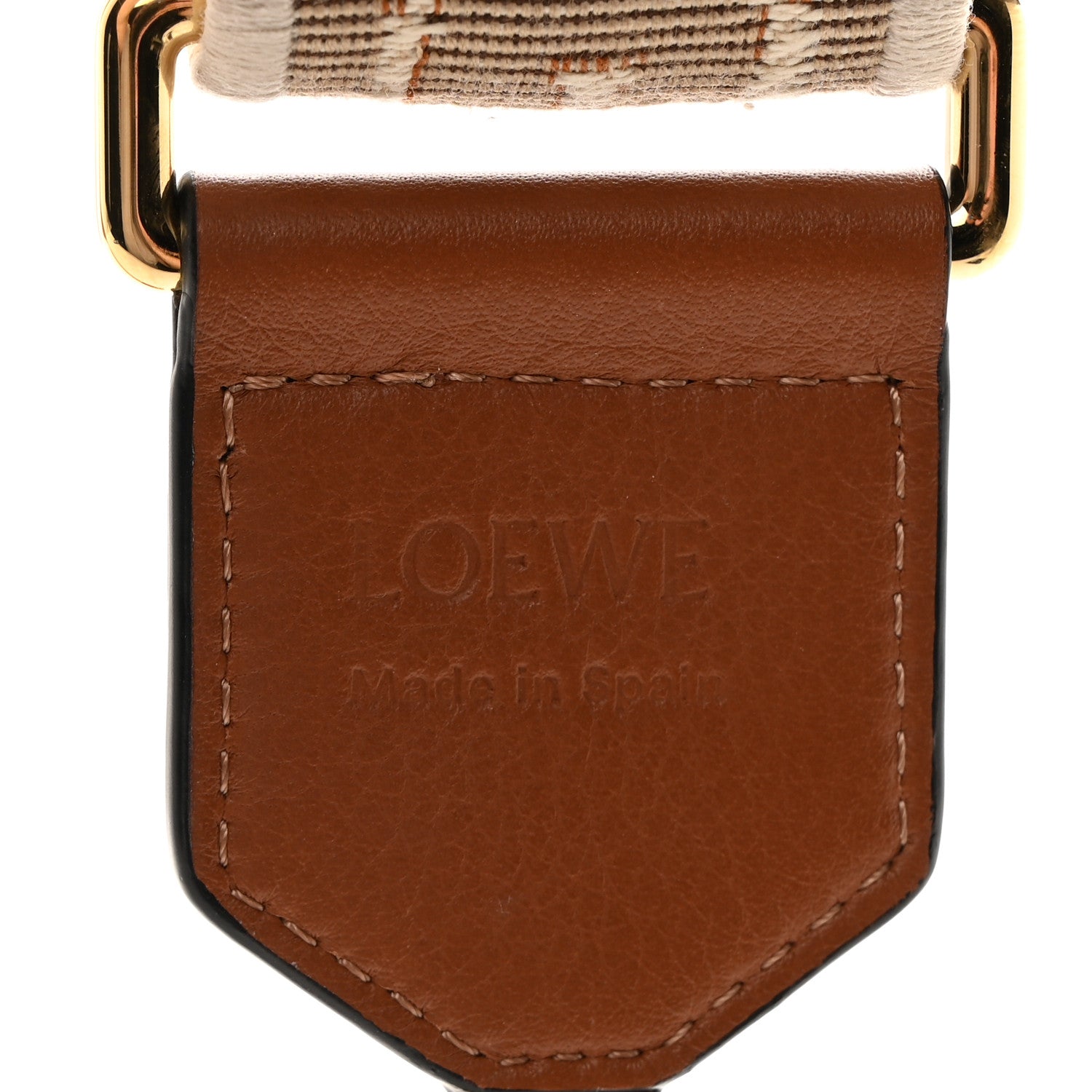 Loewe Calfskin Jacquard Anagram Strap Natural Tan 3 of 4