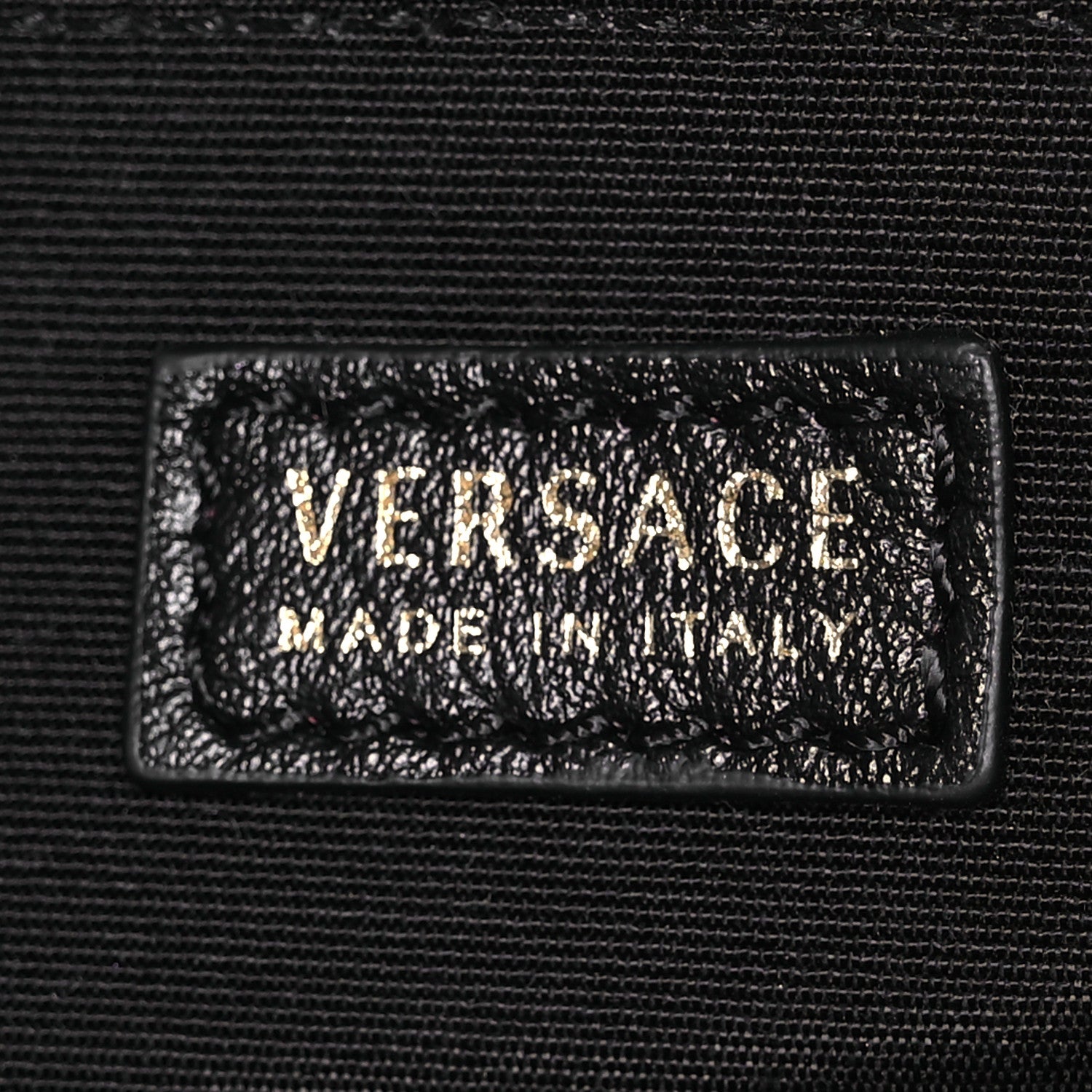 Versace Grained Calfskin Virtus Wallet On Strap Black 7 of 15