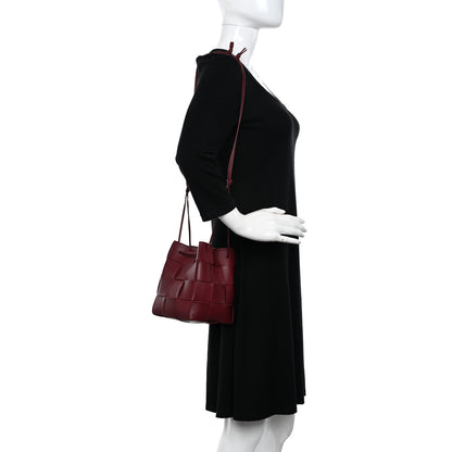 Bottega Veneta Nappa Maxi Intrecciato Small Cassette Bucket Bag Bordeaux 2 of 9