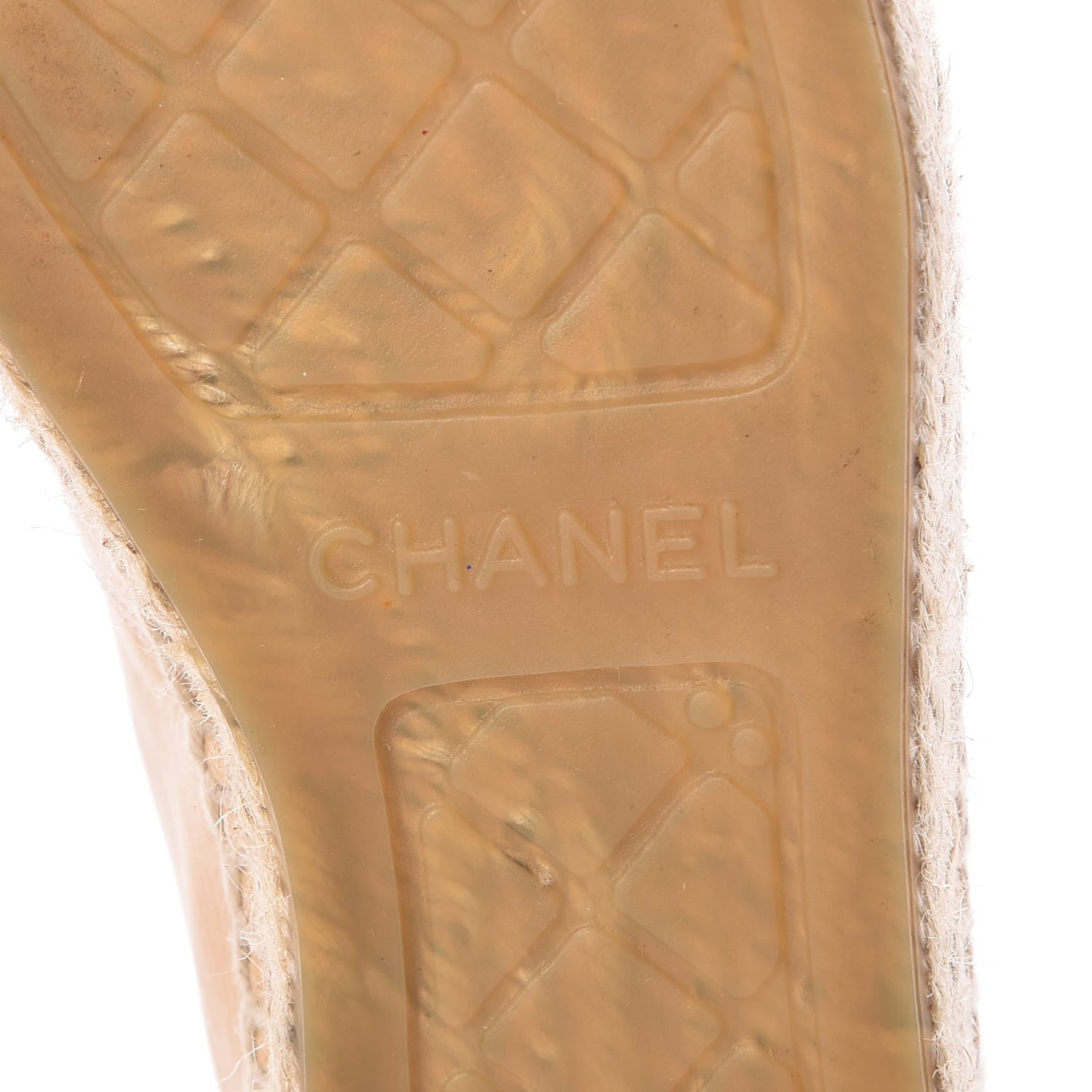 Chanel Lambskin CC Espadrilles 35 Beige Black 7 of 18