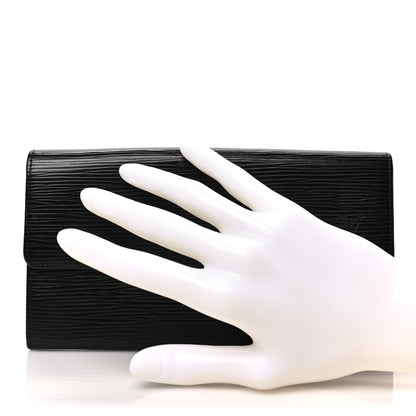 Louis Vuitton Epi Sarah Wallet Black 2 of 8