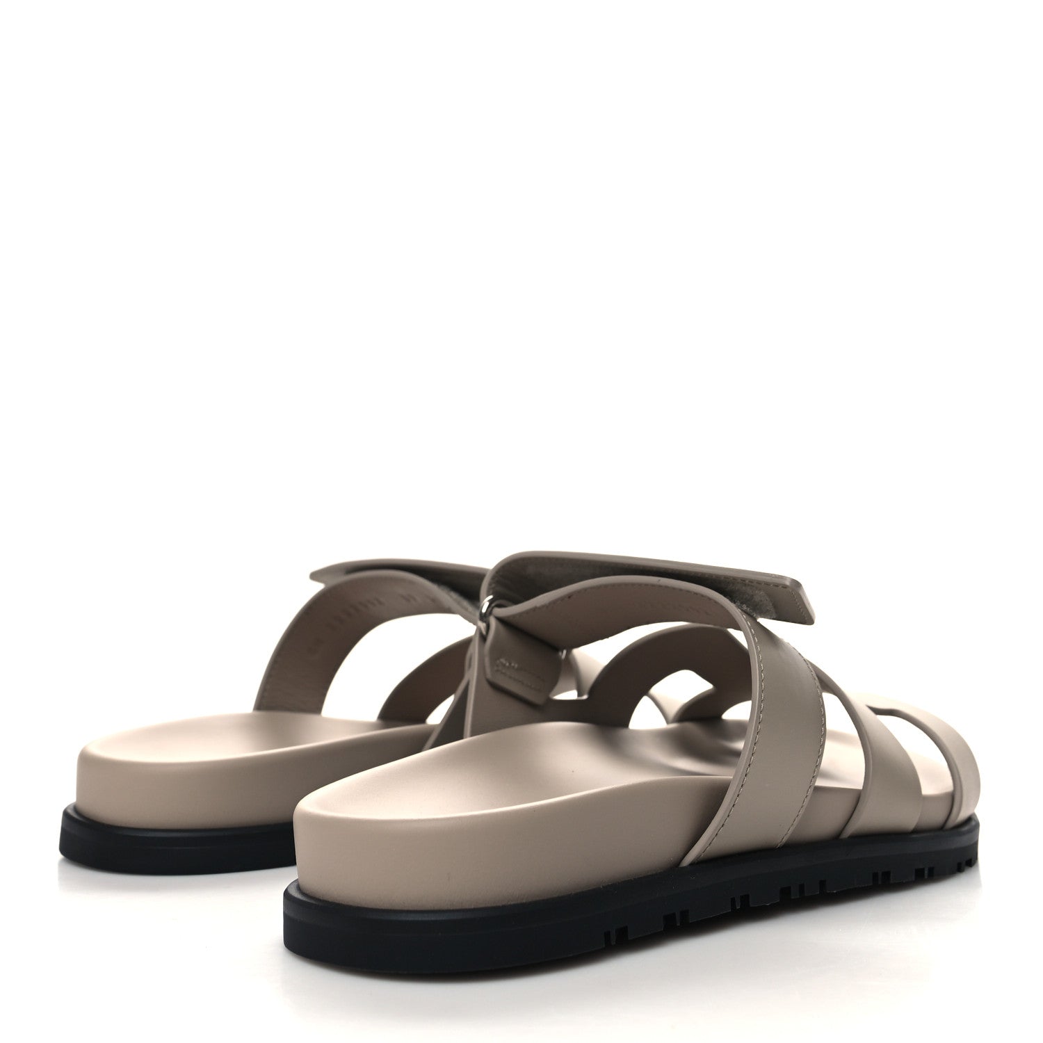 Hermes Calfskin Womens Chypre Sandals 37 Beige Mastic 4 of 8
